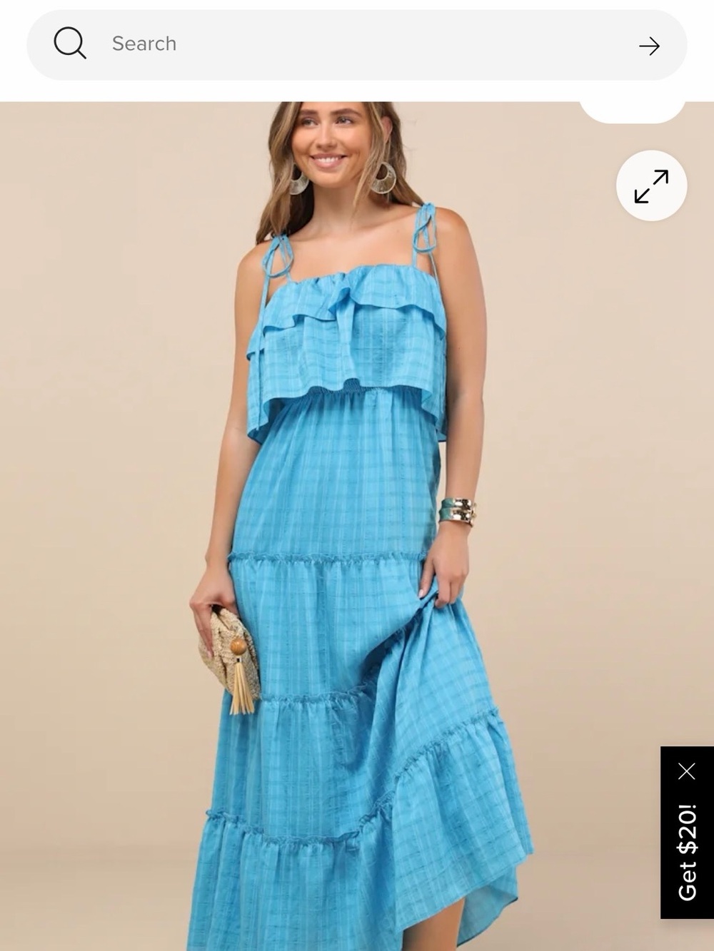 Lulus blue maxi dress
